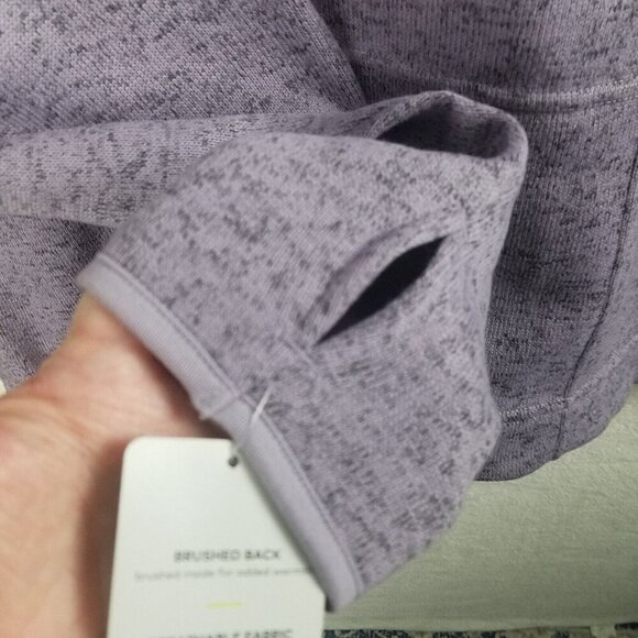CHAMPION Woman's XL Purple heather Jacket Sweater Knit Zip Pockets Outdoors nwt - Picture 8 of 16